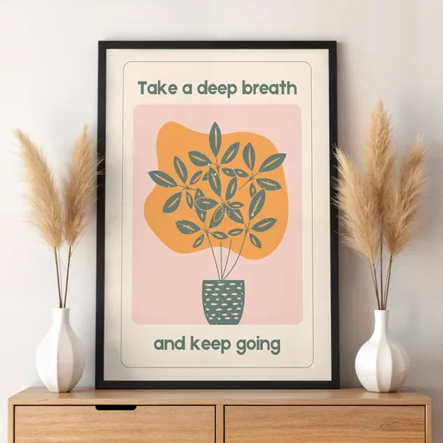 Elegant Mockup Poster with Soft Colors and Minimalist Background