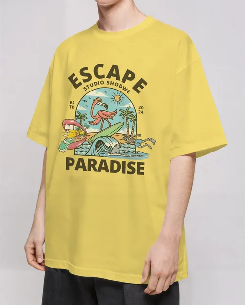 Stylish Mockup of a Relaxed Fit T-Shirt for Men