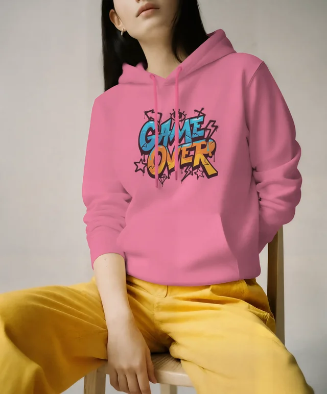 Stylish Hoodie Mockup of a Young Woman in Casual Fashion
