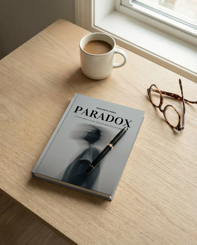 Cozy Mockup of a Book Workspace Scene