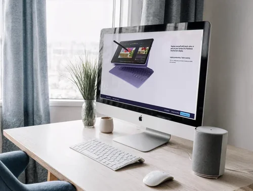 Modern iMac Mockup for a Minimalistic Home Office