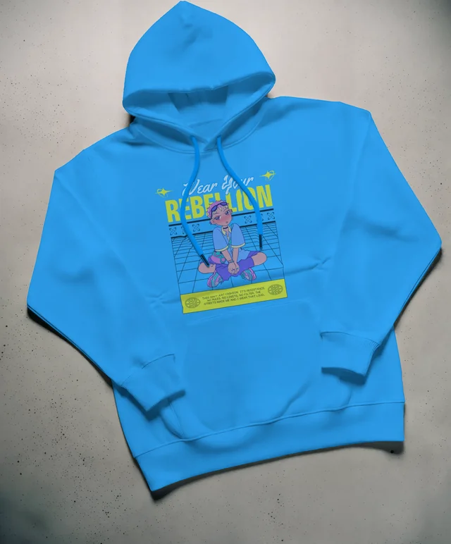 Stylish Mockup of a Plain White Hoodie