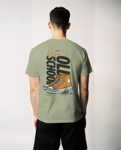 Minimalist Mockup of a T-Shirt on Male Model