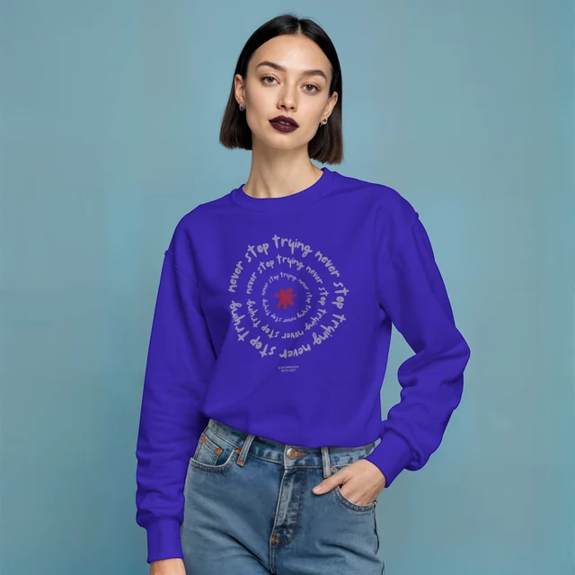 Stylish Mockup of a Woman in Oversized Sweatshirt