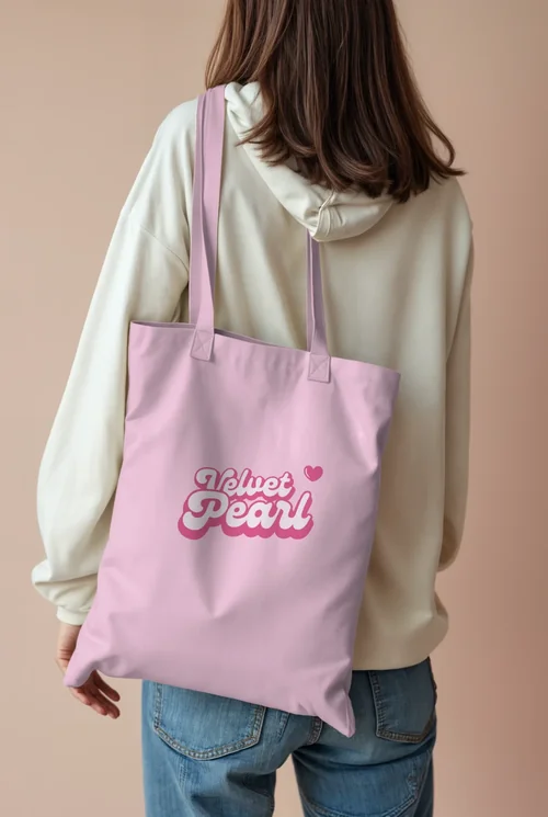 Stylish Mockup of a Minimalist Tote Bag