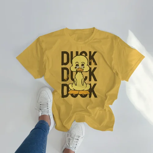 Mockup of White T-Shirt on Light Neutral Background