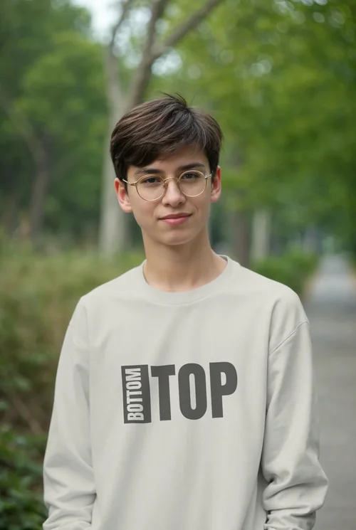 Mockup of Casual Sweatshirt for Teen Fashion Inspiration