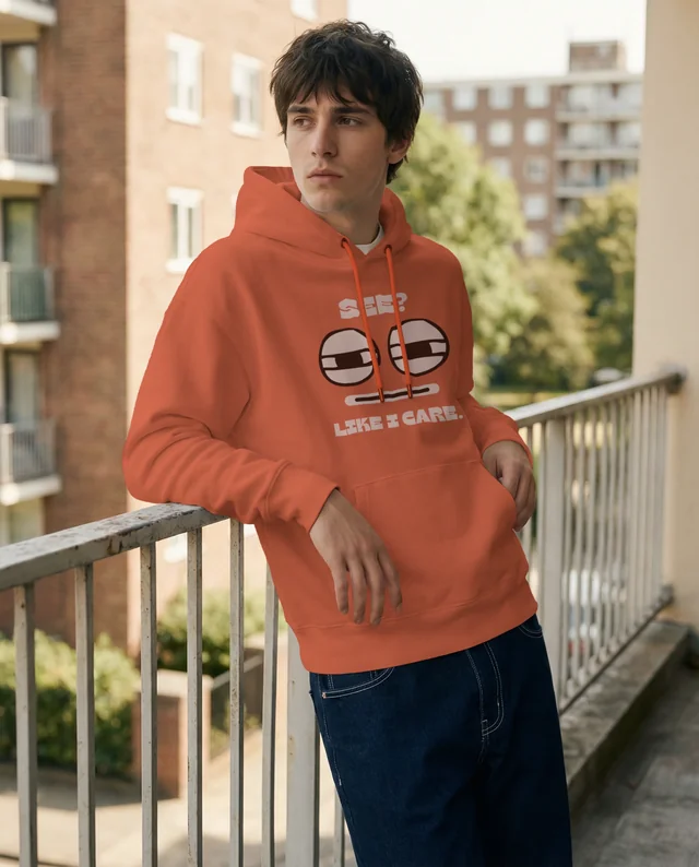 Stylish Hoodie Mockup of a Young Man in Urban Setting