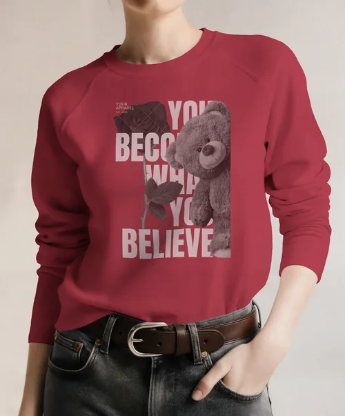 Stylish Mockup of a Casual Sweatshirt Outfit