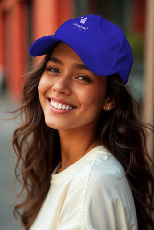 Trendy Mockup of a Happy Woman in a White Hat