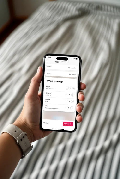 Black iPhone 16 Pro Max Mockup in Casual Setting