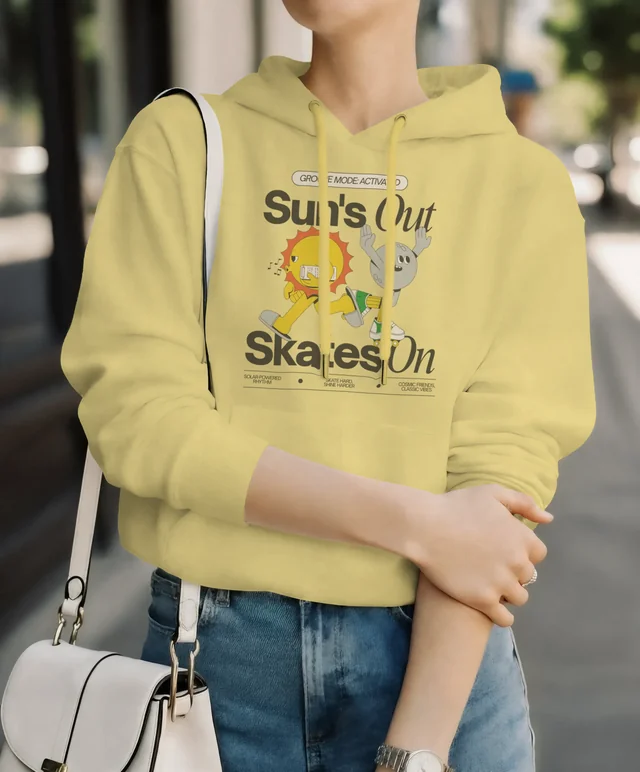 Stylish Mockup of a Woman in a Cozy Hoodie