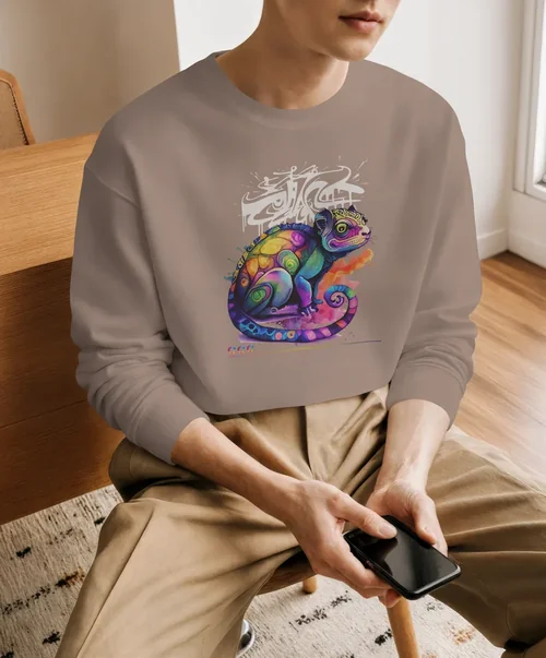 Stylish Sweatshirt Mockup in Minimalist Interior