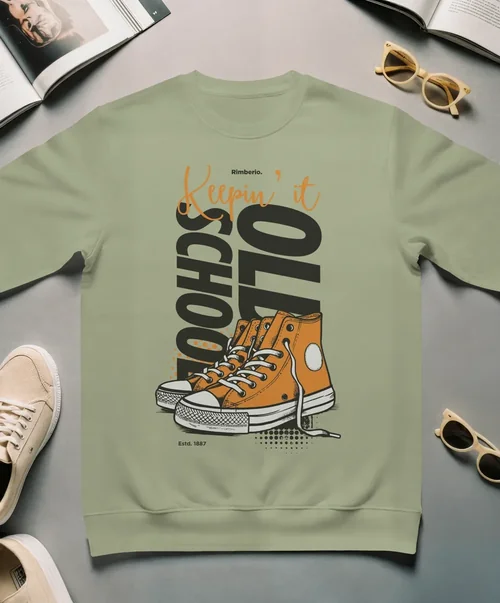 Stylish Sweatshirt Mockup on Neutral Gray Background