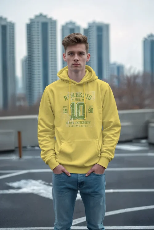 Urban Hoodie Mockup with Soft Background Colors