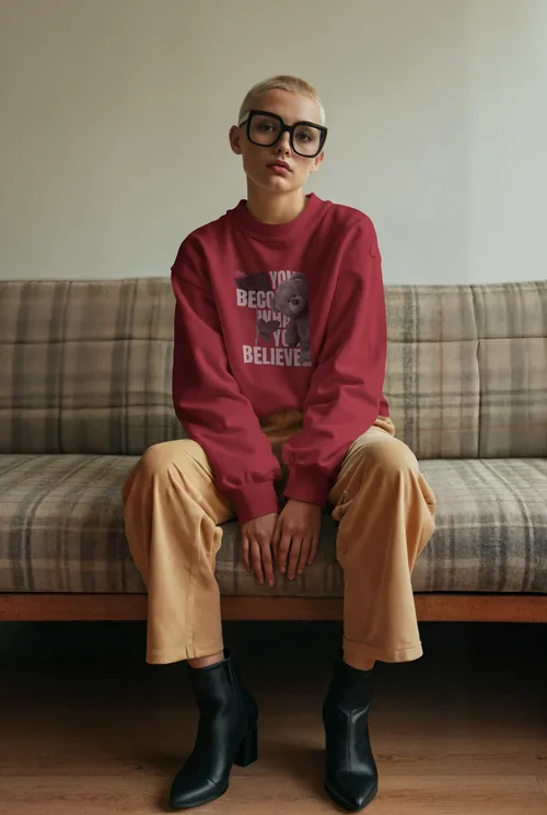 Stylish Mockup of a Casual Sweatshirt in Cozy Setting