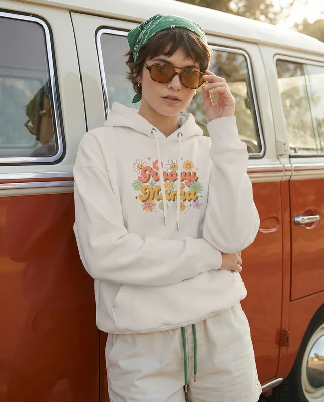 Stylish Hoodie Mockup by Vintage Volkswagen Van