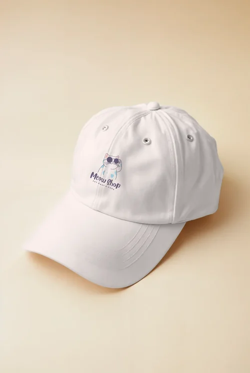 Stylish Mockup of a Solid White Baseball Cap