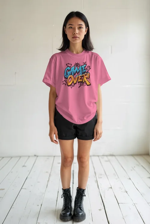 Minimalist Mockup T-Shirt with Soft Background Colors