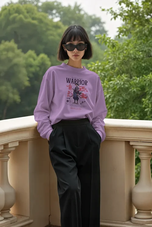 Chic Sweatshirt Mockup Against Elegant Backdrop