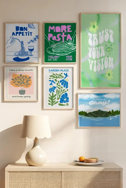 Serene Mockup Poster with Soft Colors and Minimalist Background