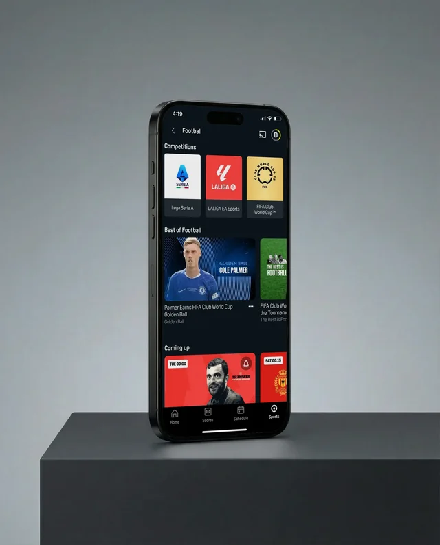 Minimalistic iPhone Mockup on Dark Pedestal