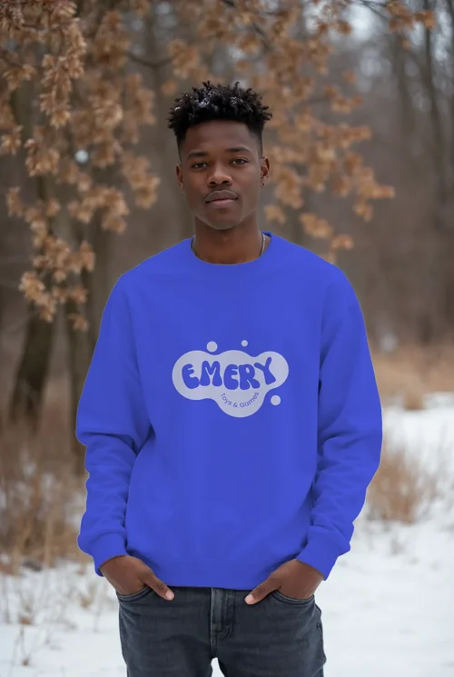 Stylish Mockup of a Young Male in a Sweatshirt