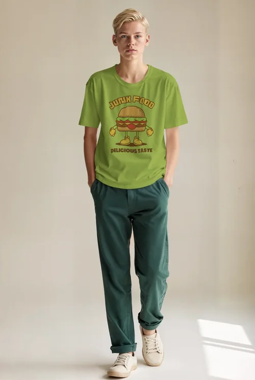 Minimalist T-Shirt Mockup with Soft Beige Background