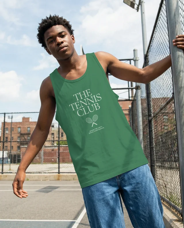 Stylish Mockup of Young Male in Casual Tank Top