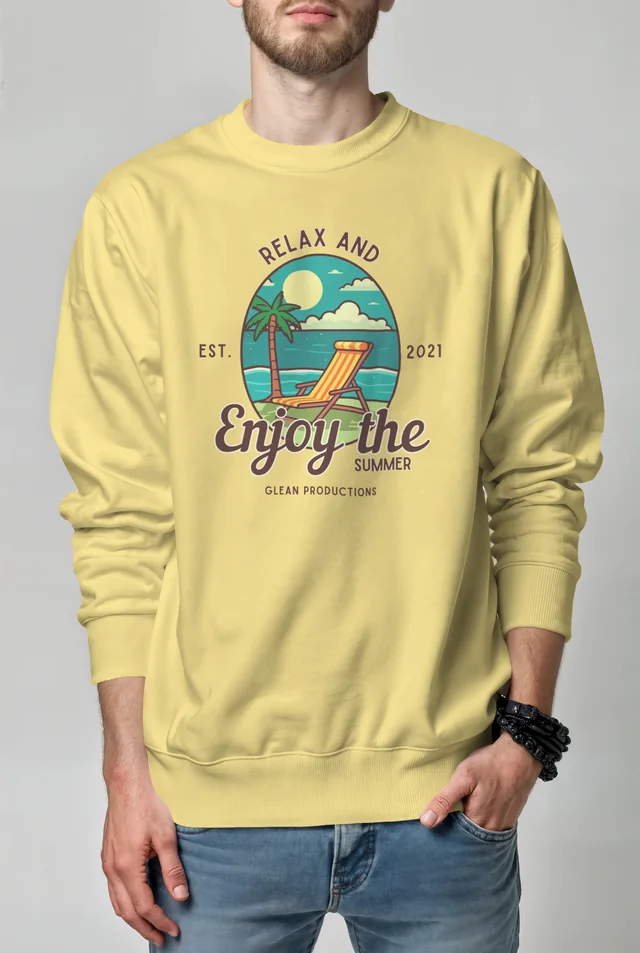 Stylish Mockup of a Casual Sweatshirt on Male Model