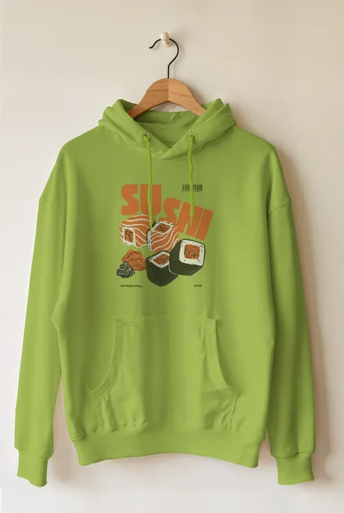 Stylish White Hoodie Mockup with Soft Background Colors