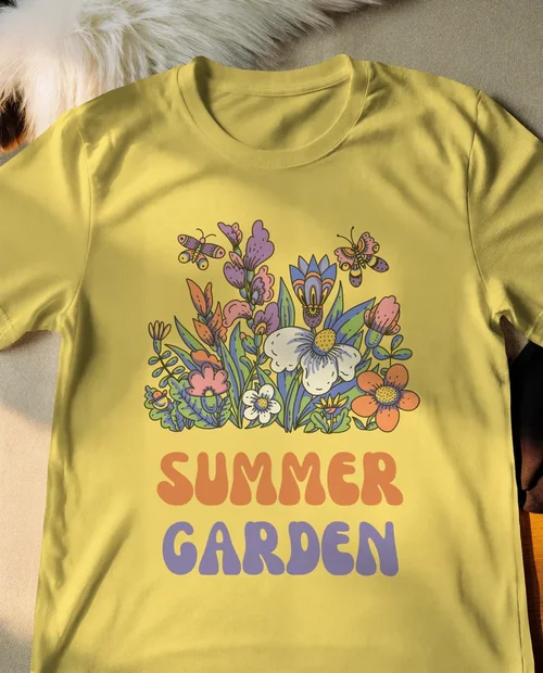 Stylish Mockup of a Cozy T-Shirt on Soft Surface