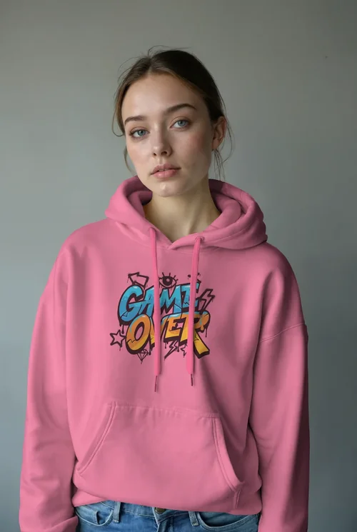 Stylish Hoodie Mockup Against Soft Gray Background