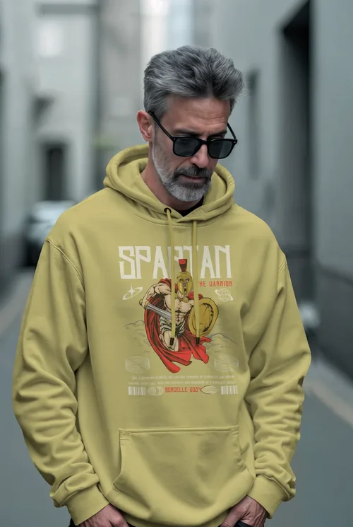 Stylish Hoodie Mockup in a Muted Urban Background