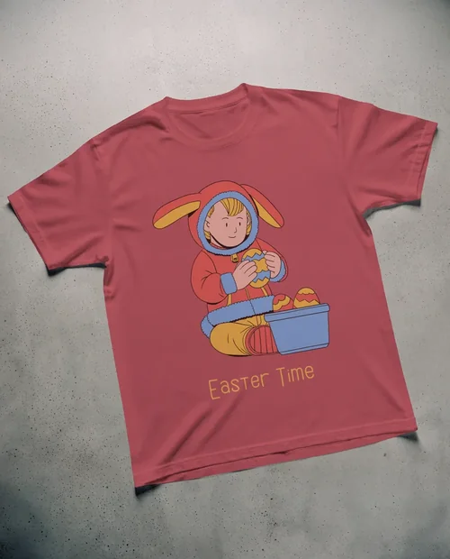 Minimalist T-Shirt Mockup on Textured Concrete Surface