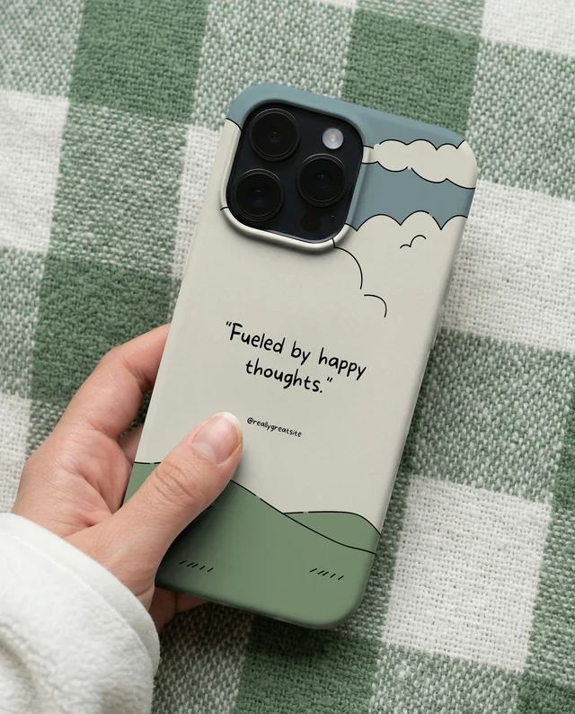 Elegant Mockup of a Phone Cover with Sleek Smartphone Design