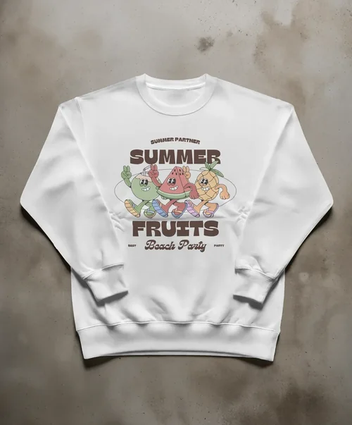 Elegant Mockup of a Classic White Sweatshirt