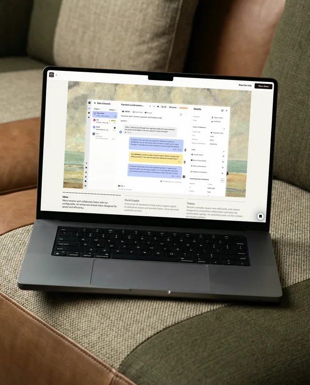 Modern MacBook Mockup on Stylish Couch