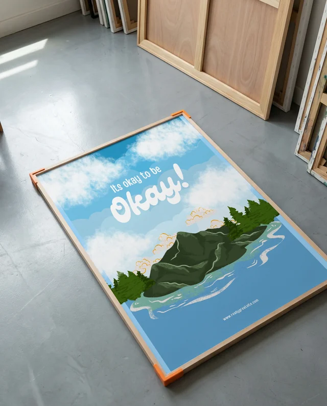 Minimalist Art Studio Mockup Poster Design