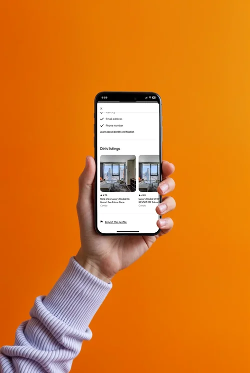Black iPhone 16 Pro Max Mockup Against Orange Background