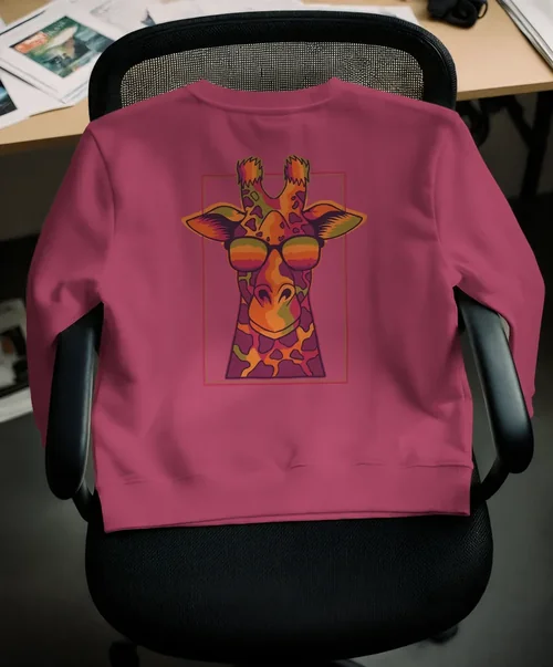 Minimalist Mockup of Cream Sweatshirt in Workspace
