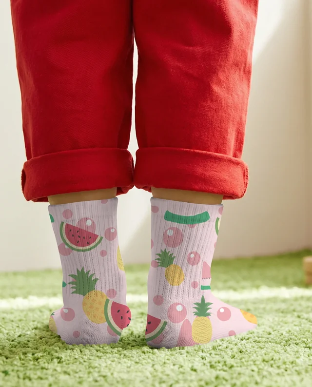 Playful Mockup of Child's Cozy Socks and Pants