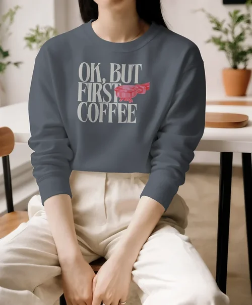 Cozy Sweatshirt Mockup in a Serene Indoor Setting