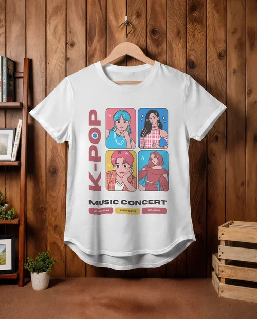Mockup of Cozy T-Shirt on Wooden Hanger
