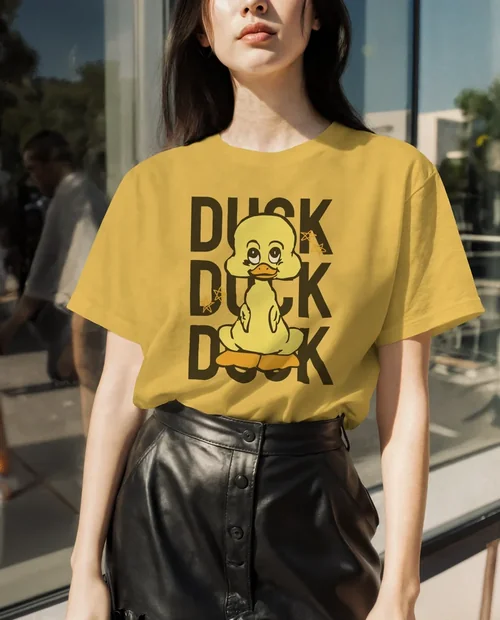Stylish T-Shirt Mockup in Urban Setting for Fashion Lovers