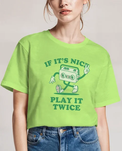 Mockup of a Young Woman in a Casual T-Shirt