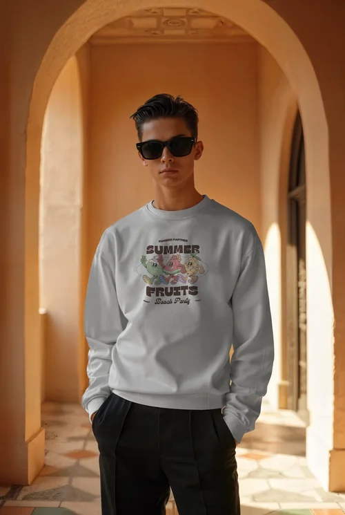 Stylish Mockup of a Young Male in a Sweatshirt