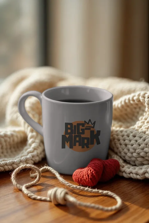 Cozy Mug Mockup with Warm Background and Natural Colors