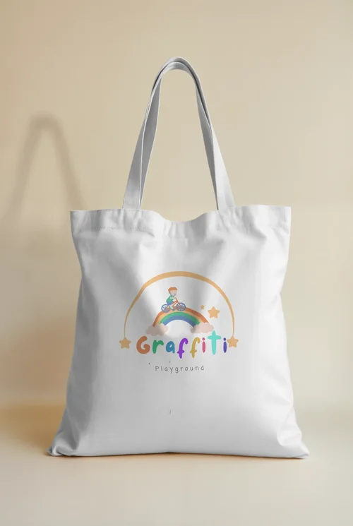 Cream Cotton Tote Bag Mockup - Simple & Elegant Design
