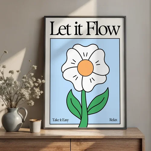 Serene Mockup Poster with Soft Beige Background and Colors